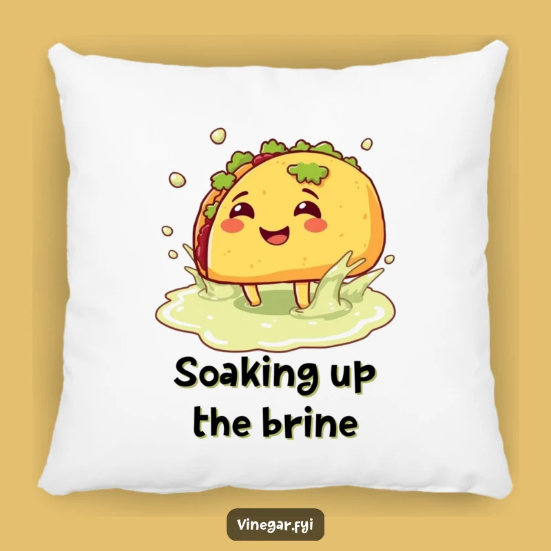 Funny Taco Splash Pillow: Comfy & Hilarious Vinegar Lover Decor