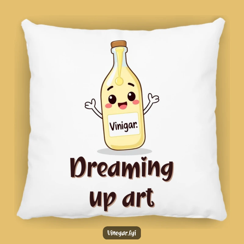 Funny Vinegar Artist Pillow - Comfy Comfort for Creative Minds