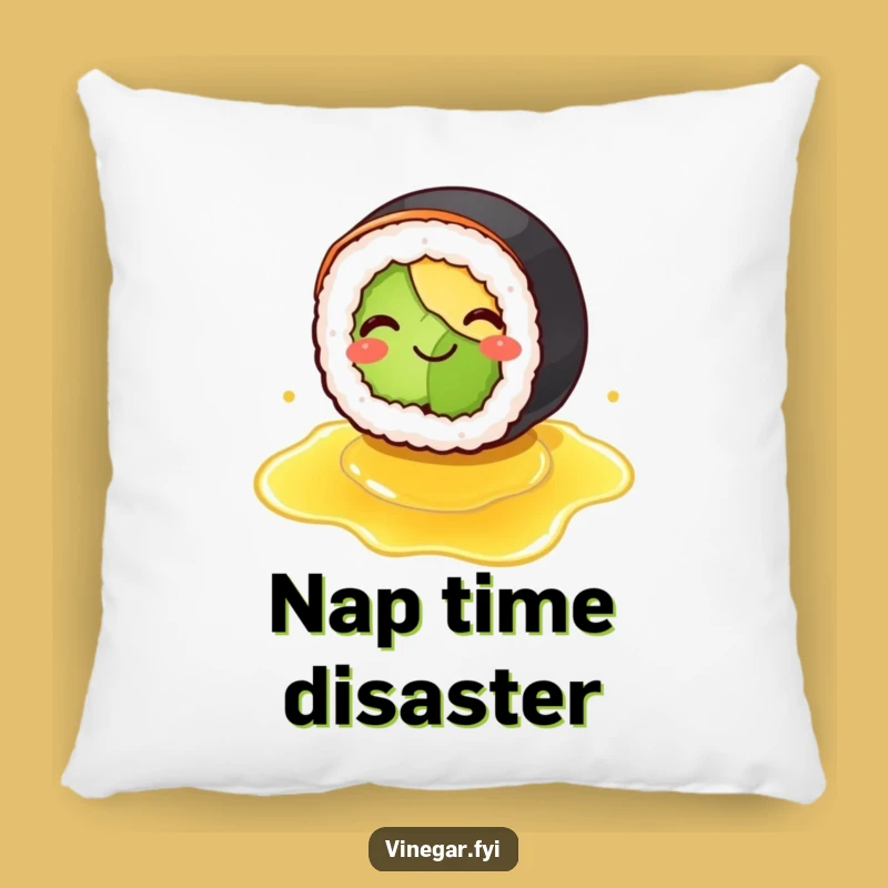Funny Sushi Slipping Pillow - Comfy & Comical Food Decor