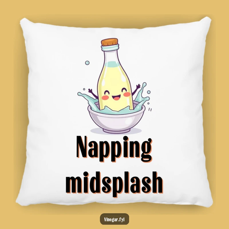 Funny Splash Vinegar Pillow - Cozy Up with Joyful Comfort!