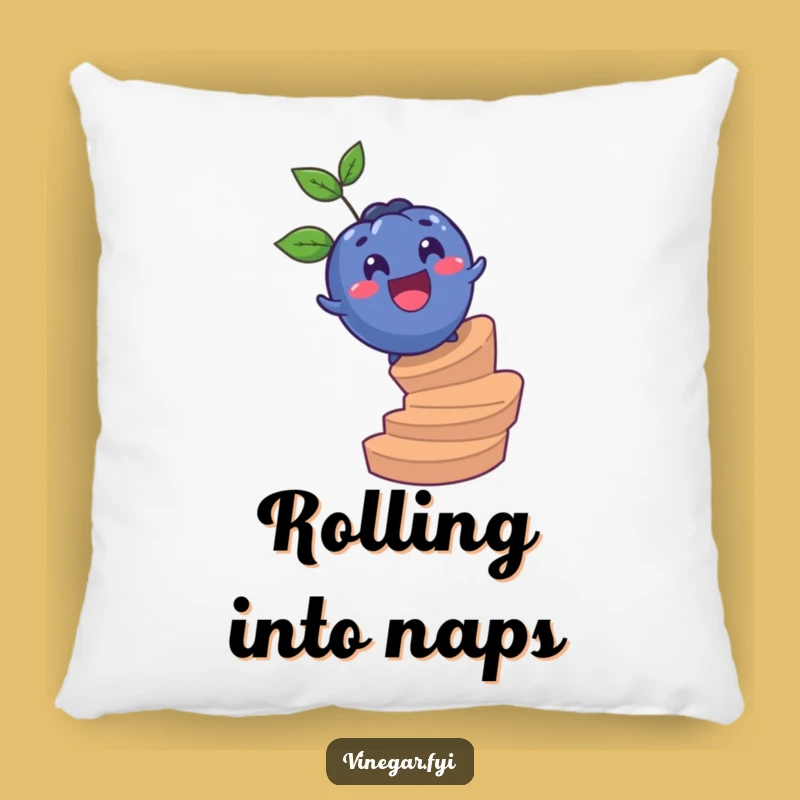 Funny Blueberry Stair Roll Pillow: Cozy Surprised Fruit Cushion for Comfort