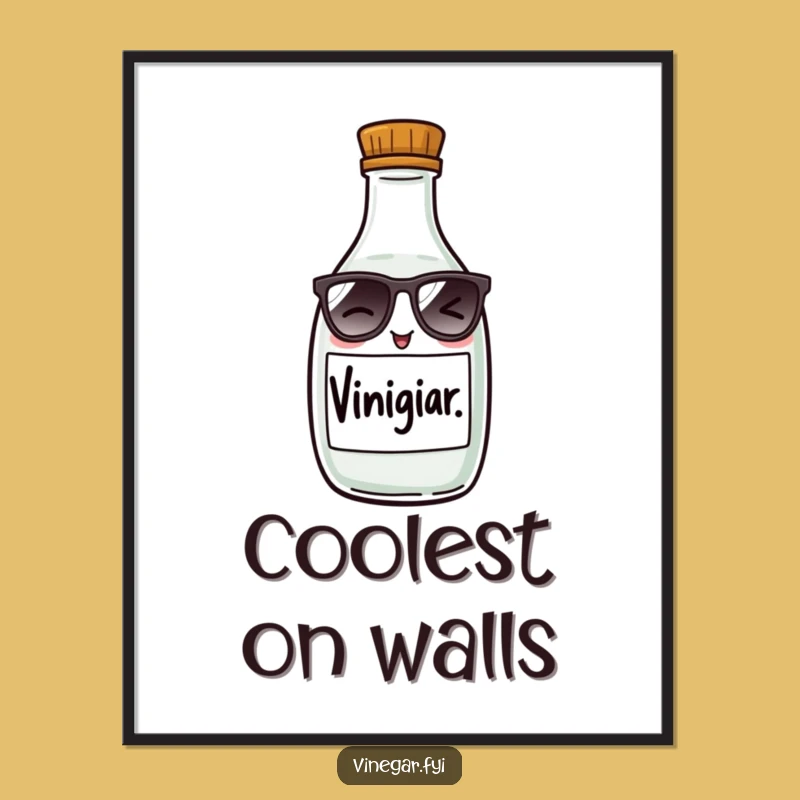 Funny Winking Vinegar Bottle Digital Art - Instant Humor for Your Walls