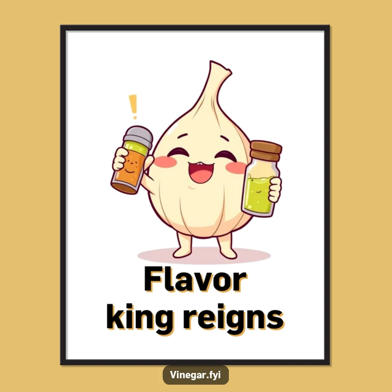 Funny Garlic Vinaigrette Digital Art - Instant Humorous Decor, A Perfect Gift!