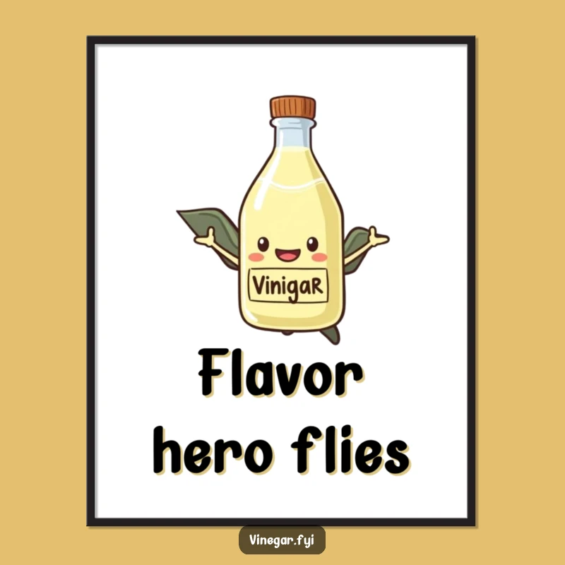 Funny Hero Vinegar Digital Art - Instant Download of Epic Condiment Art!