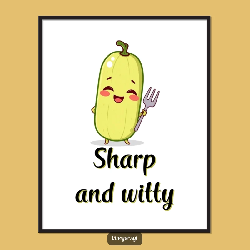 Funny Pickle Pose Digital Art - Instant Download for Quirky Decor
