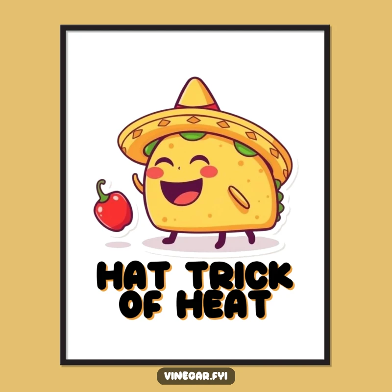 Funny Taco Sombrero Chili Digital Art: Instant Fiesta Fun with This Hilarious Download
