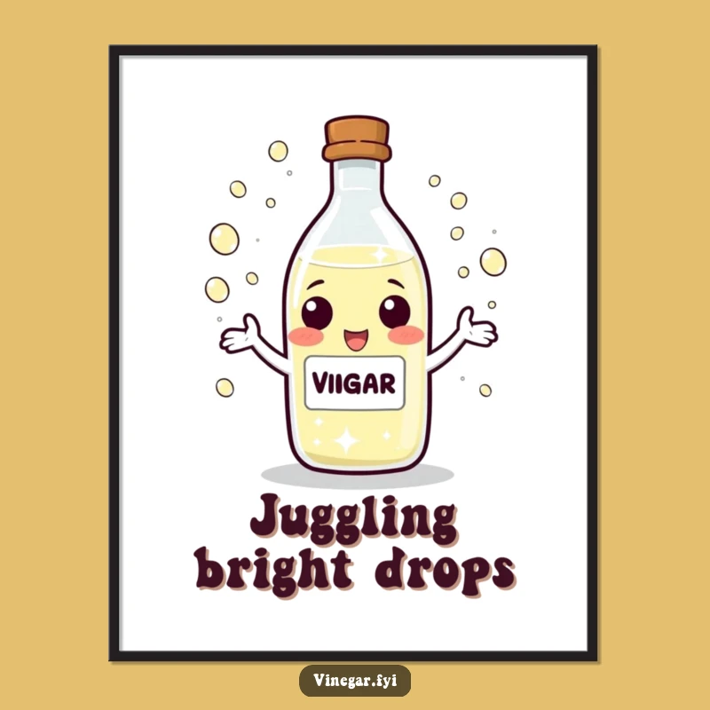 Funny Juggling Vinegar Digital Art - Instant Download of Sparkling Fun!