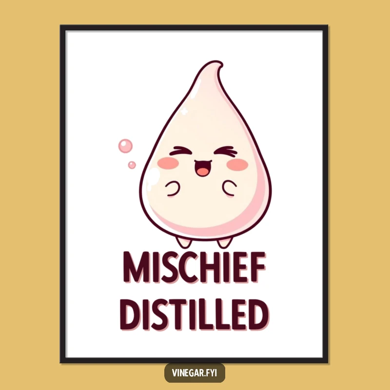 Funny Vinegar Wink Digital Art: Mischievous Print for Bold Decor Gift