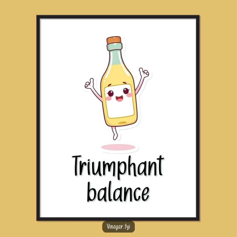 Funny Triumphant Vinegar Digital Art - Instant Download of Balanced Joy!