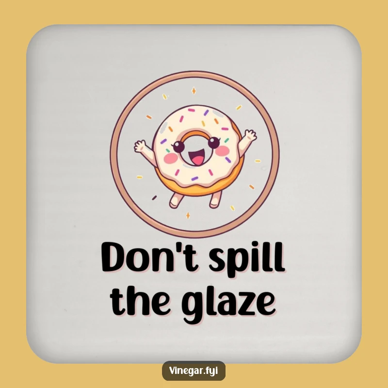 Funny Donut Hoop Coaster: Protect Surfaces with Sweet Style