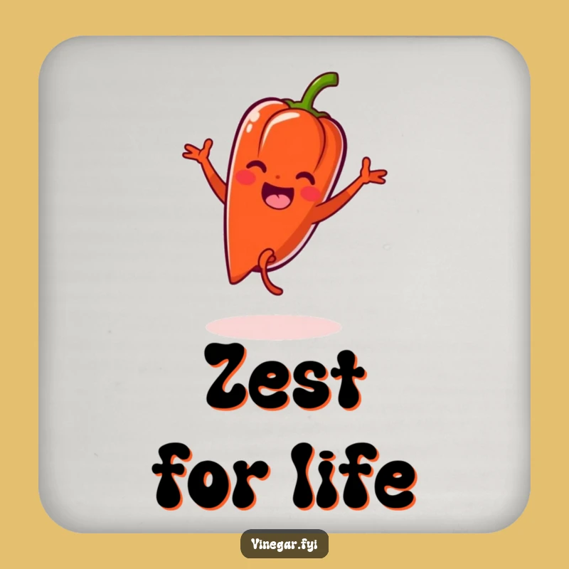 Funny Kawaii Pepper Coaster Set: Protect Surfaces with Zesty Charm