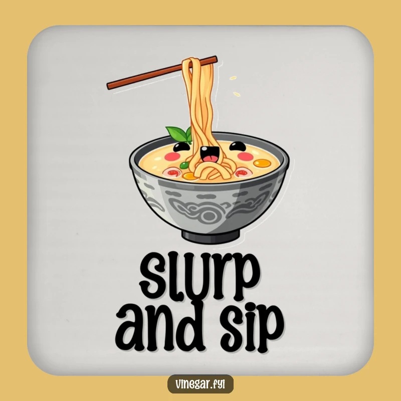 Funny Kawaii Ramen Coasters - Hilarious Protection for Your Surfaces