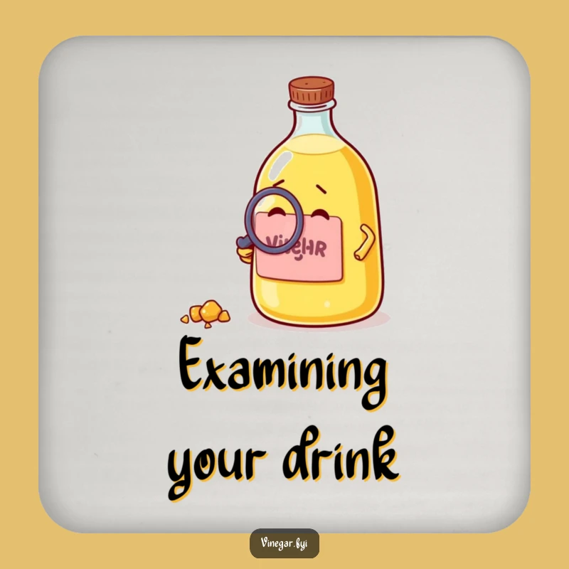 Funny Vinegar Bottle Coaster - Protect Surfaces with Curiosity