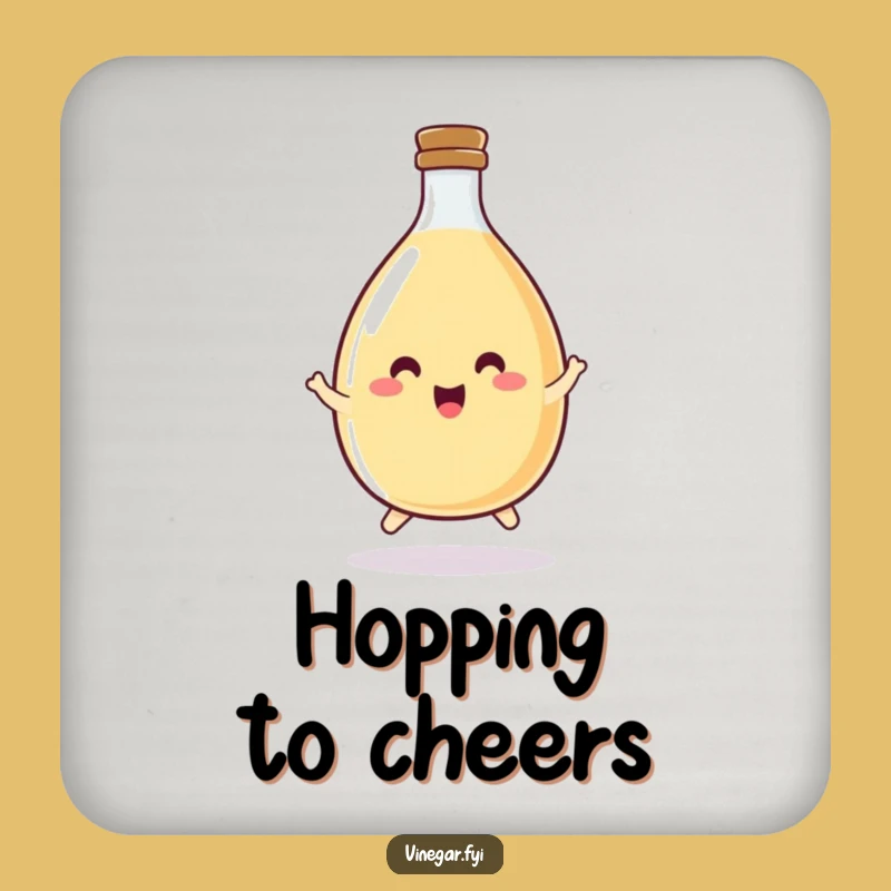 Funny Vinegar Bottle Hop Coaster: Happy Bottle Protection, Unique Funny Gift