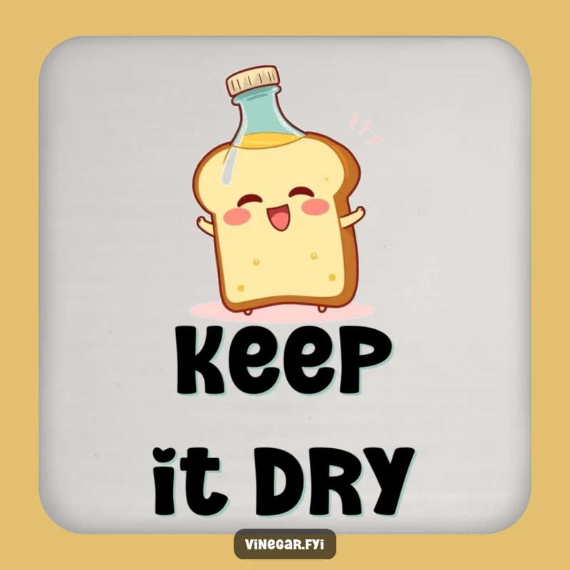 Funny Bread Recoiling Drink Coaster: Protect Surfaces with Comical Food Art!
