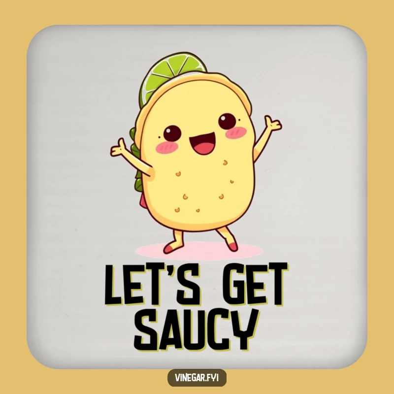 Funny Kawaii Taco Fiesta Coasters - Hilarious Protection for Your Surfaces