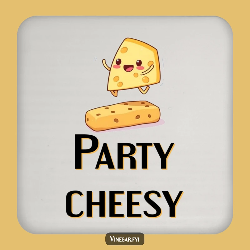 Funny Cheese Wedge Drink Coaster: Protect Surfaces with Cheerful Art