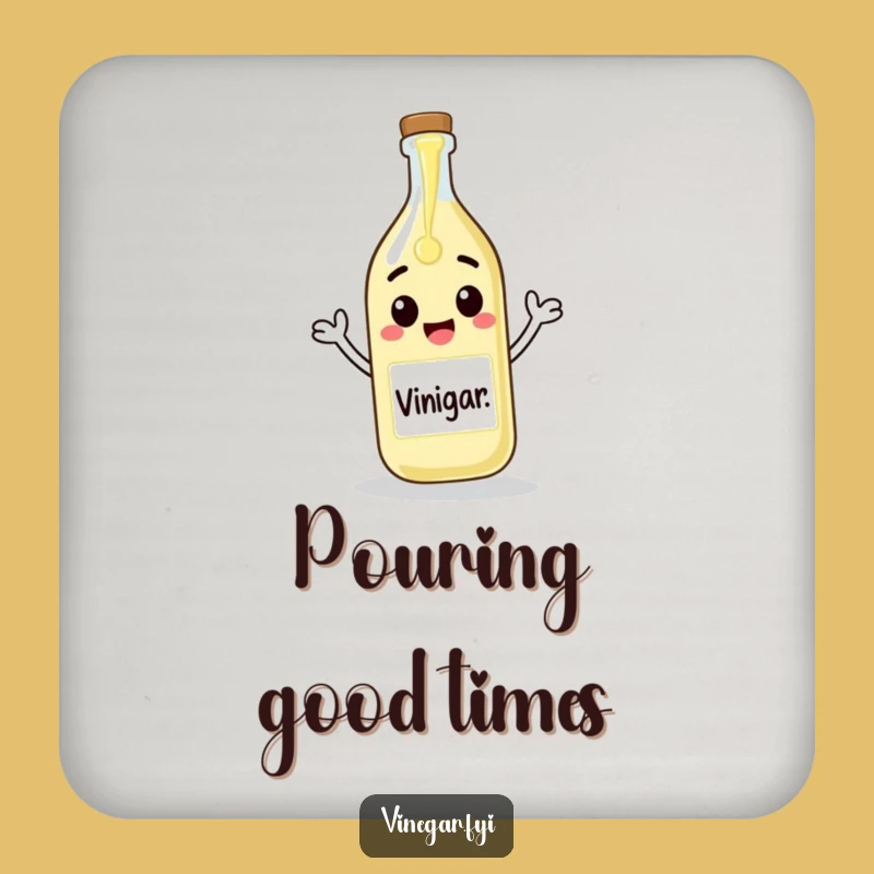 Funny Vinegar Artist Coaster - Protect Surfaces with Creativity