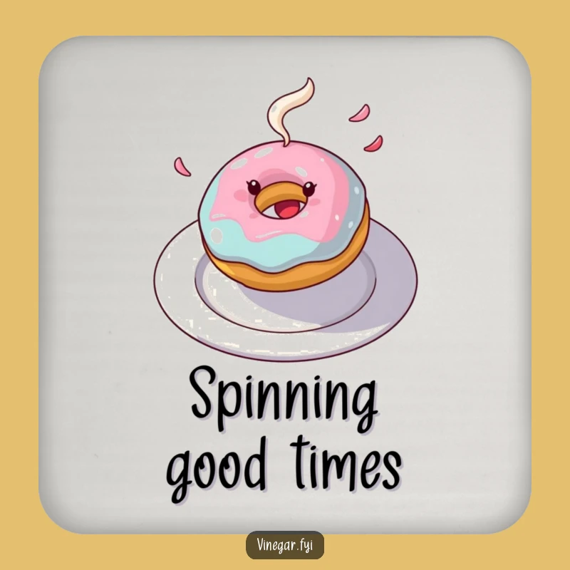 Funny Donut Drink Coaster: Protect Surfaces with Joyful Frosting Art