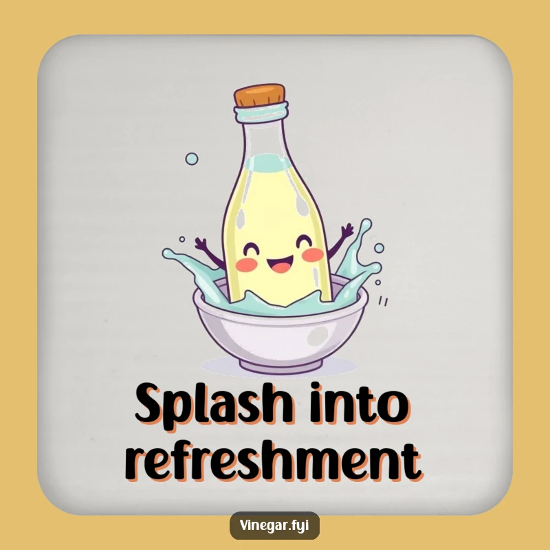 Funny Splash Vinegar Coaster - Protect Surfaces with Joyful Flair!