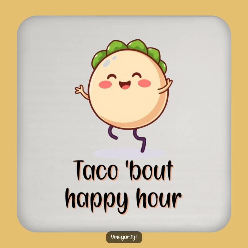 Funny Taco Jig Coaster: Protects Surfaces with Foodie Humor