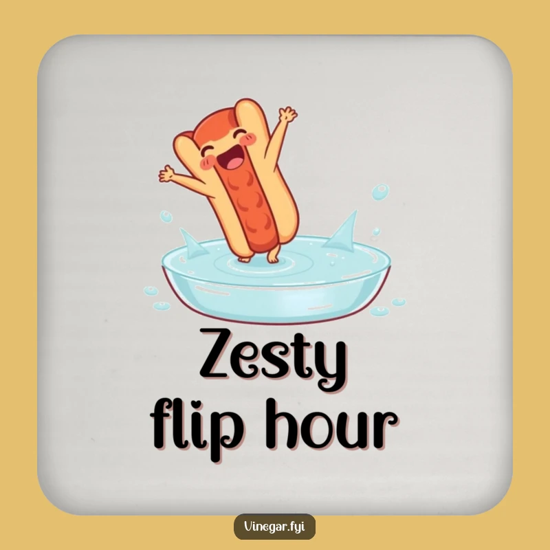 Funny Hot Dog Cartwheel Coaster: Protect Surfaces with Zesty Flair