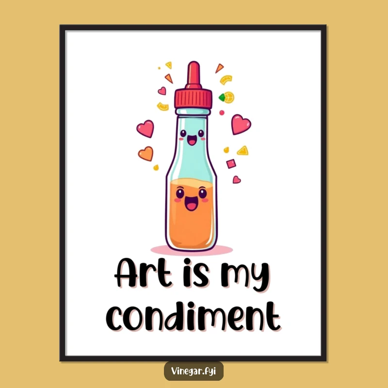Funny Condiment Spray Poster: Brighten Your Walls with This Hilarious Colorful Art