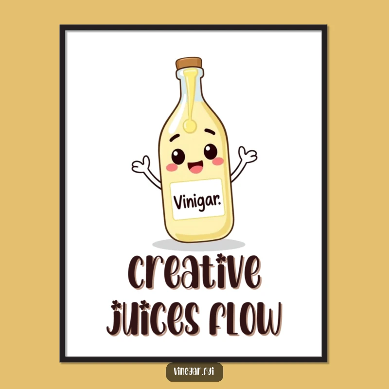 Funny Vinegar Artist Poster - Inspiring Wall Art for Studios