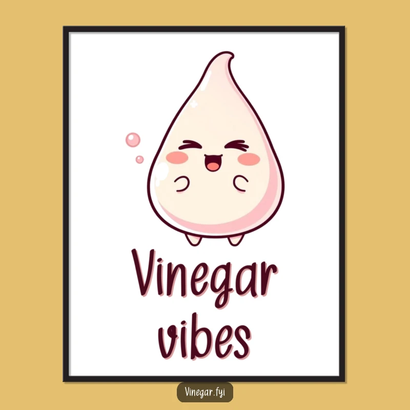 Funny Vinegar Wink Poster: Mischievous Art for Quirky Decor Gift
