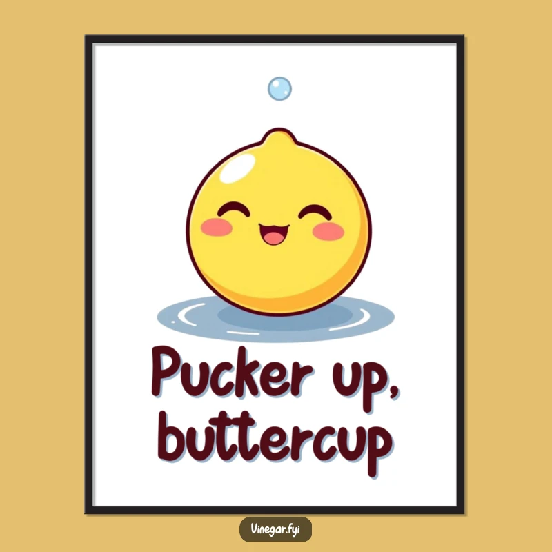 Funny Lemon Zest Art Print - Cheerful Citrus Decor for a Bright Room