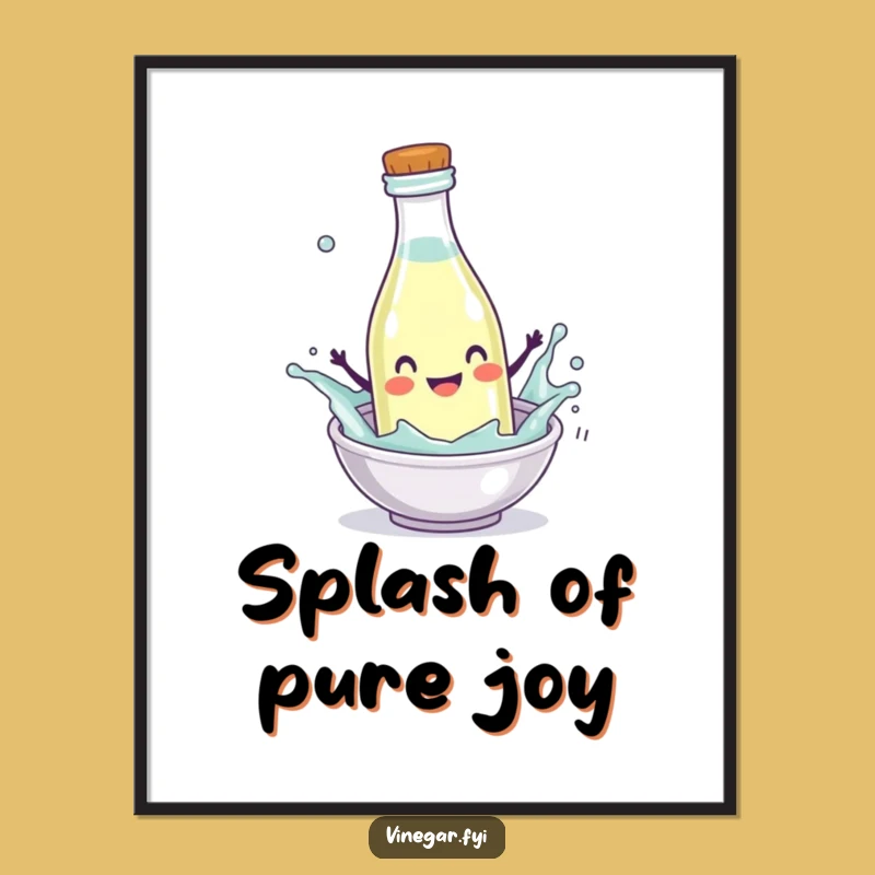 Funny Splash Vinegar Poster - Add Enthusiasm to Your Walls!