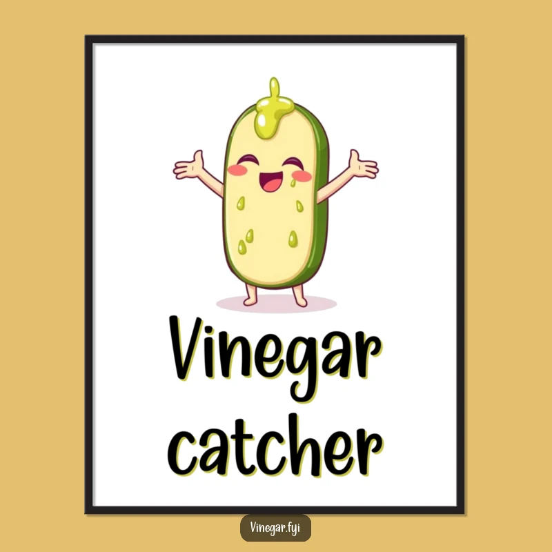 Funny Pickle Poster: Whimsical Wall Art for Giggling Foodies