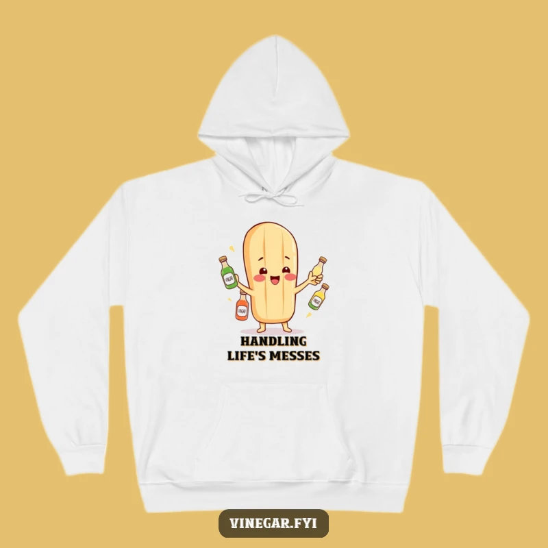 Cozy Funny Baguette Hoodie: Warm Food Cartoon Character Gift