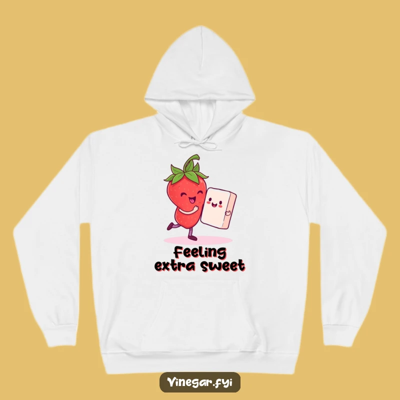 Funny Strawberry Dancing Hoodie - Cozy Comfort with Sweet Humor