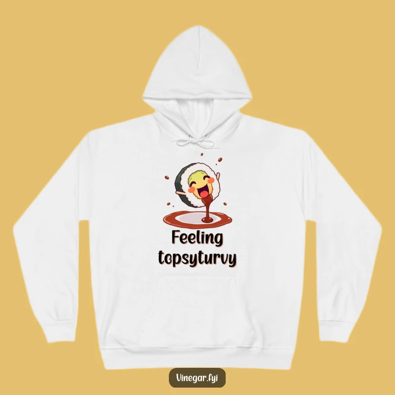 Funny Sushi Cartwheel Hoodie - Cozy and Comical Winter Essential