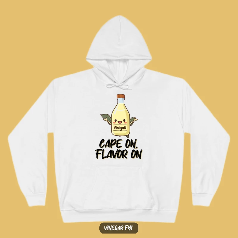 Funny Hero Vinegar Hoodie - Cozy Up with Your Favorite Flying Condiment!
