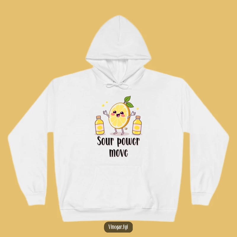 Funny Kawaii Lemon Vinegar Hoodie - Cozy Citrus Vibes & Humor