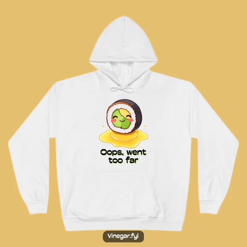 Funny Sushi Slipping Hoodie - Cozy & Comical Foodie Wear