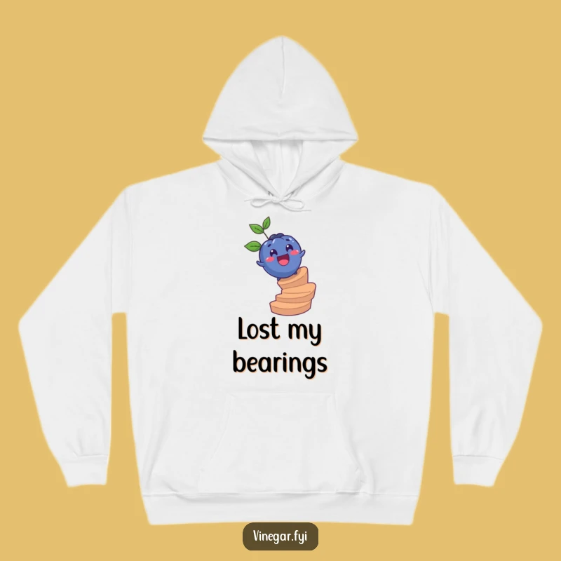 Funny Blueberry Stair Roll Hoodie: Cozy Surprised Fruit Wear for Whimsical Comfort