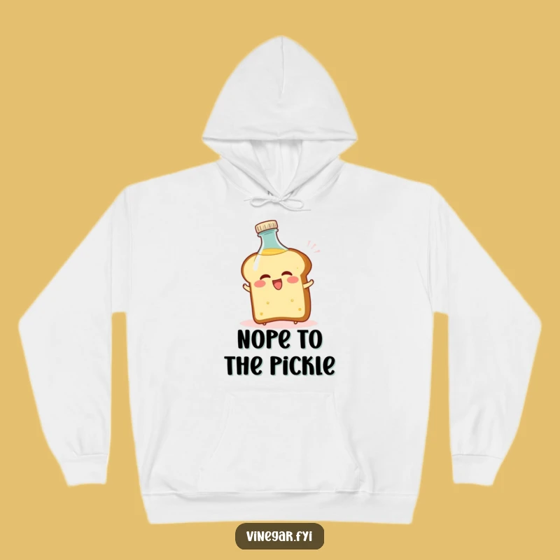 Funny Bread Recoiling Hoodie: Cozy Comfort with a Comical Vinegar Escape, Funny Gift!