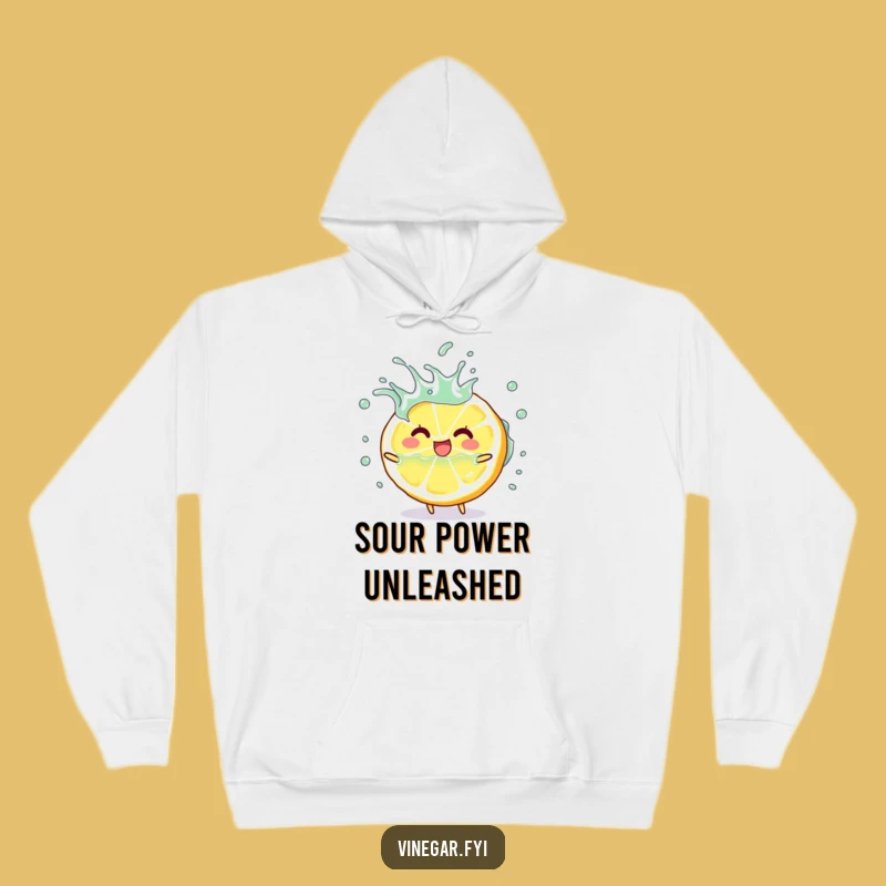 Funny Lemon Slice Hoodie - Cozy Comfort with a Playful Vinegar Splash!