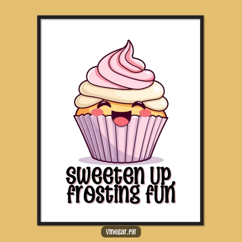 Free Printable Kawaii Cupcake Wall Art: Funny DIY Decor & Downloadable Art