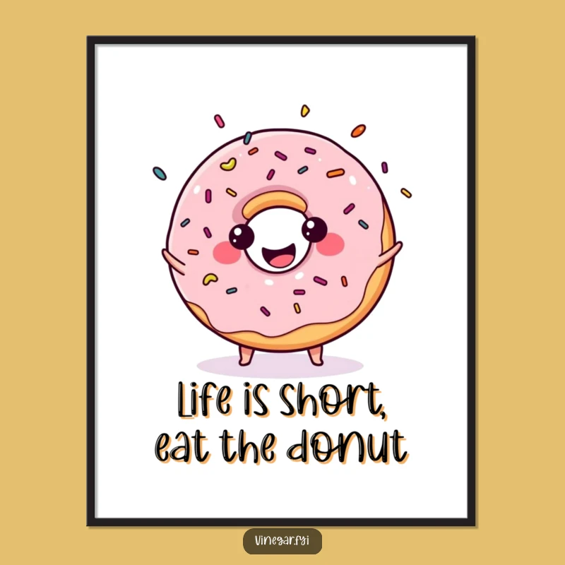Free Printable Kawaii Donut Art: Juggling Sprinkles Printable Wall Art for a Sweet Space