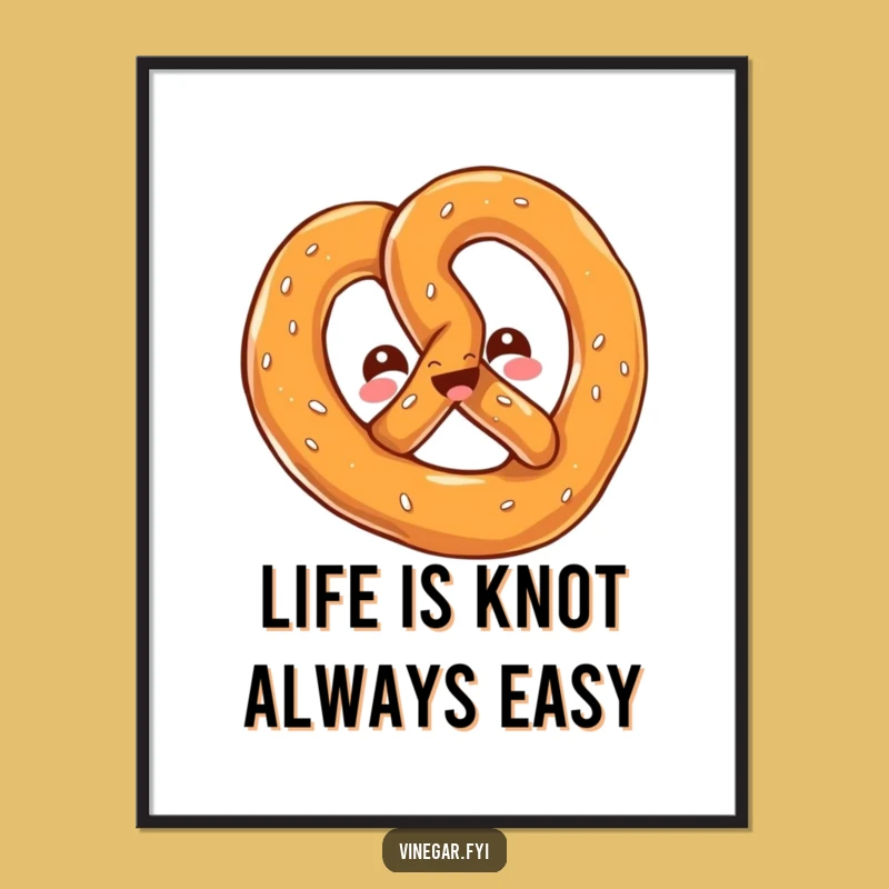 Free Printable Kawaii Pretzel Art: Playful Twist Printable Wall Art for a Funky Space
