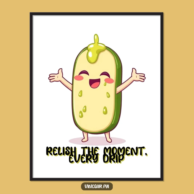 Free Printable Wall Art: Giggling Pickle's Catch, Hilarious Downloadable Decor for a Briny Space
