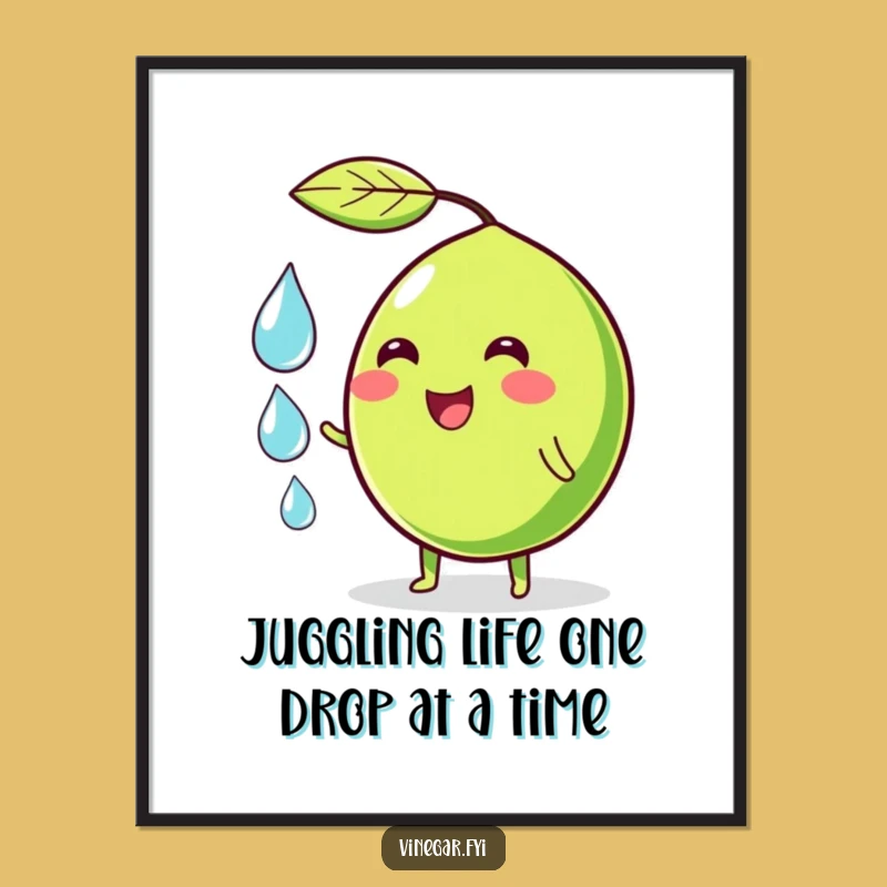 Free Printable Wall Art: Juggling Lime, Funny Downloadable Art for a Lively Kitchen!
