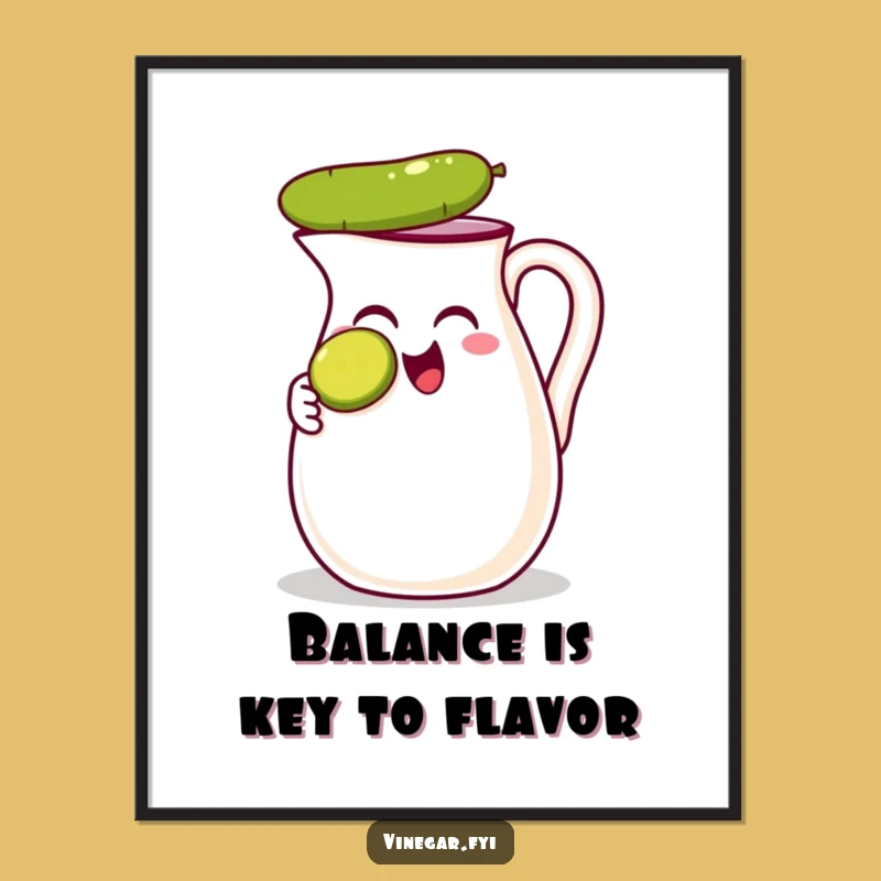 Funny Free Printable Wall Art: Thrilled Vinegar Jug, Quirky Downloadable Decor