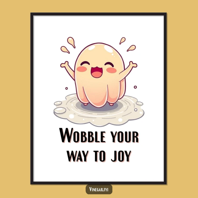 Funny Free Printable Wall Art: Wobbly Jelly Bounce - Humorous Downloadable Decor Gift