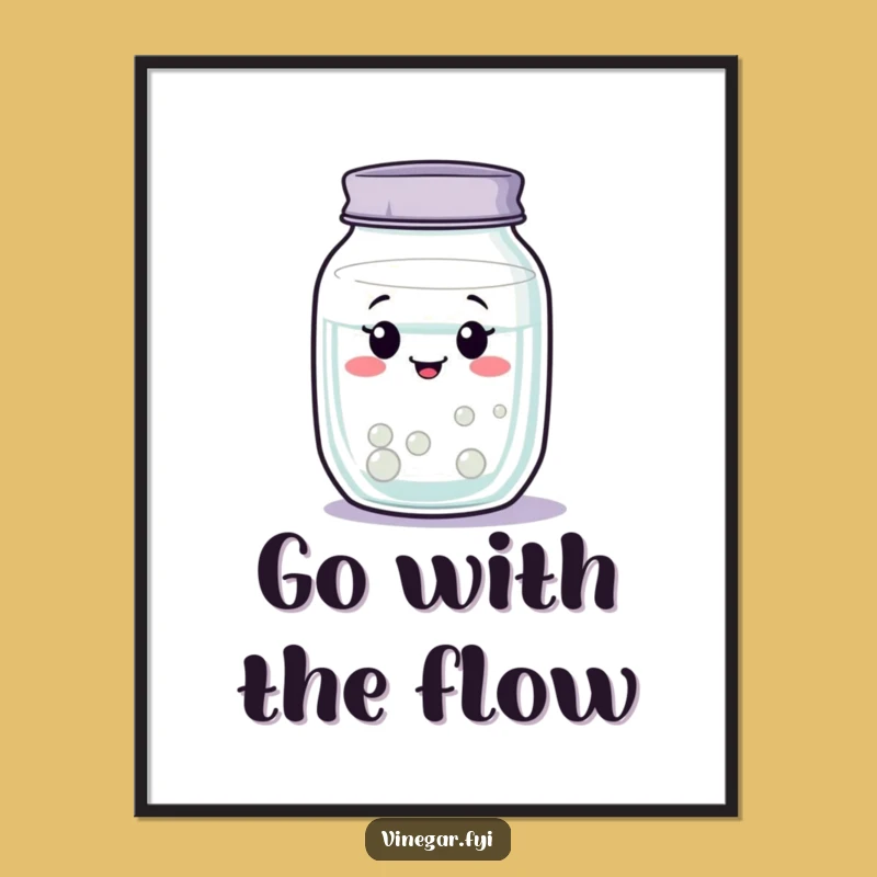 Funny Free Printable Wall Art: Wobbly Jar Downloadable Relaxing Decor