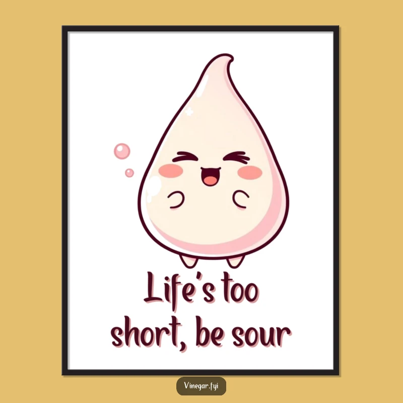 Free Printable Vinegar Wall Art: Mischievous Wink for a Zesty and Humorous Home